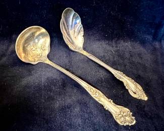 Silver plated serving spoons