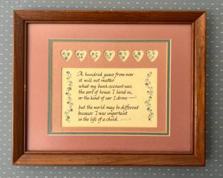 Framed Calligraphy