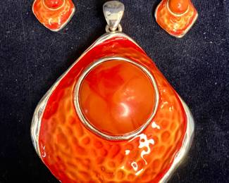 Pendant and earring set