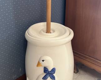 Vintage Ceramic Duck Butter Churn