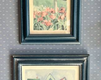 Small Framed Watercolors signed by M. Saylor
