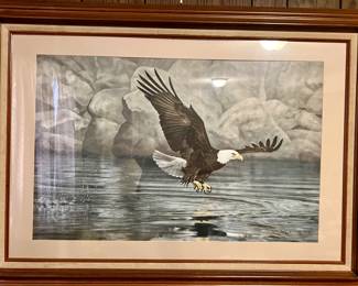 Framed Art Print "First Strike" numbered and signed by Charles Frace (#1950/2500)