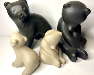 Pigeon Forge Pottery Bear Figurines