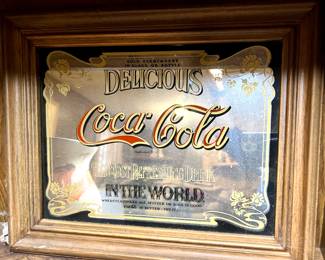 Vintage Framed Coca-Cola Mirror