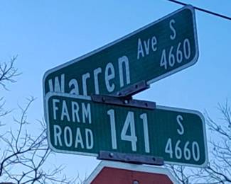 Turn off Cox Rd. On Warren