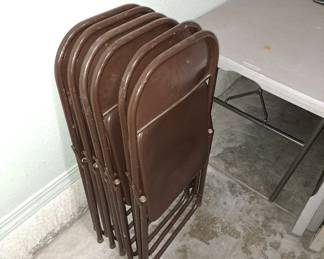 6 Metal Folding Chairs