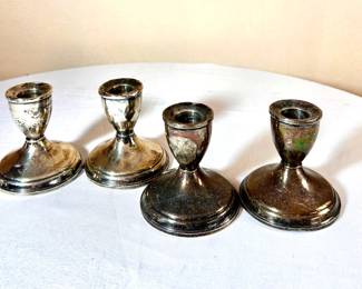 Sterling Silver Candle Holders
