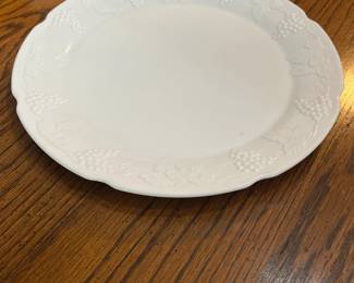 Anchor Hocking Milk Glass Harvest Grapes 14" Serving Platters (2 avail) 