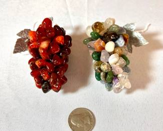 Real stone grape clusters