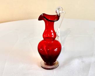 Murano red pitcher, Italy