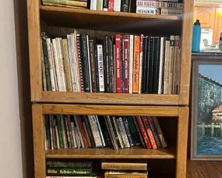 Two book shelf units, lots of books!