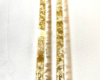 Pair MCM lucite acrylic toppers