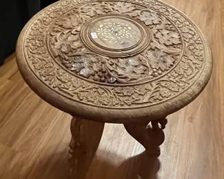 Vintage Carved Wood Table