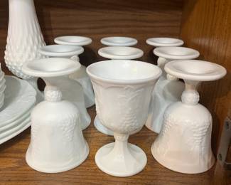 Anchor Hocking Milk Glass Harvest Grapes Goblets (10 avail)