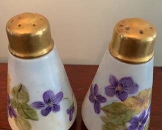 Antique Hand Painted Violets S&P