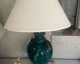 New! Ethan Allen Emerald Green Lamp