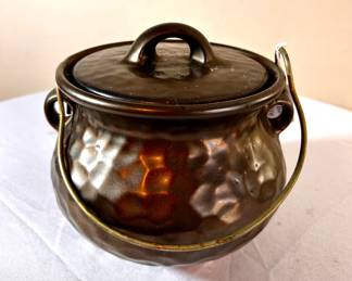 McCoy hammered bronze bean pot