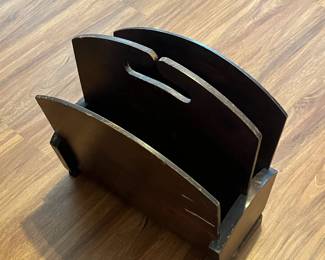Wooden magazine rack