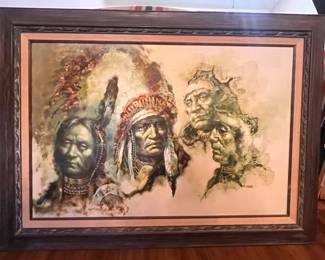 Native American G. Bogard painting on canvas