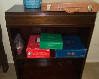 1of 2 wood bookshelves