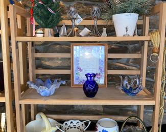 Home decor pottery and blown glass decor