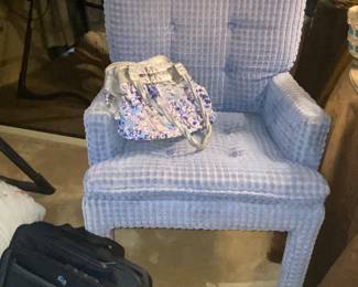 Light blue gray arm chair