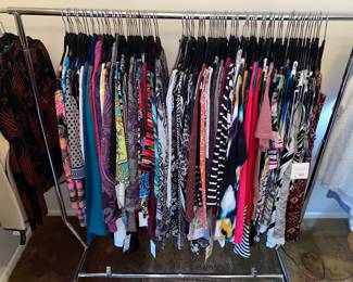 These racks are laden with fun, festive and colorful clothes!