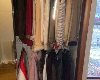 Closets full of new and preloved coats and jackets