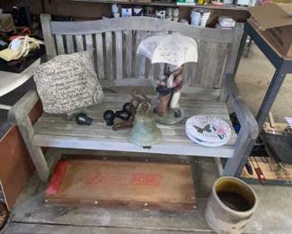 1 of 2 outdoor benches