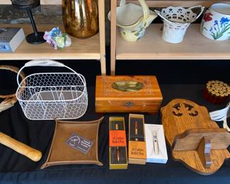 Leather, wood and bullet style pens