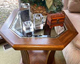 Glass top end table 