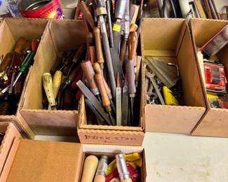 Files, Screwdrivers, Wrenches, Hammers, etc...