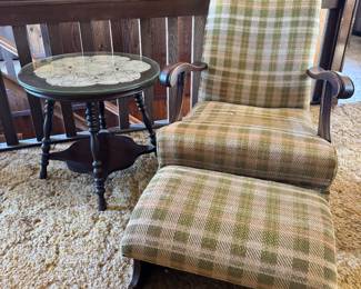 Vintage Smoker's Lounge Chair with Ottoman