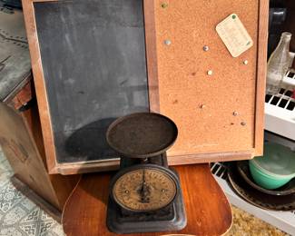 19th C. John Chatillon and Sons Scale, Chalk and Cork Board