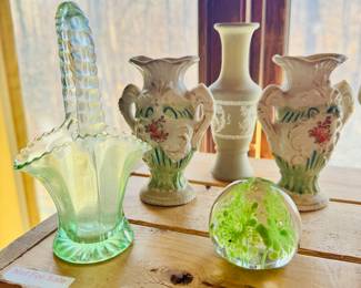 Various Glass and Porcelain Decor