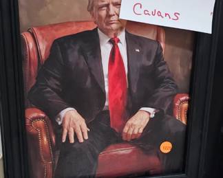 FRAMED TRUMP ON CANVAS
