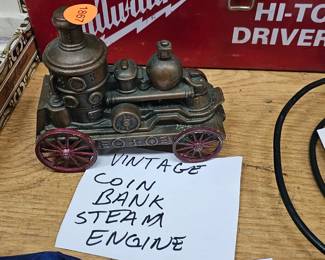 VINTAGE COIN BANK STEAM ENGINE