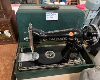 PACKARD SEWING MACHINE AND CASE
