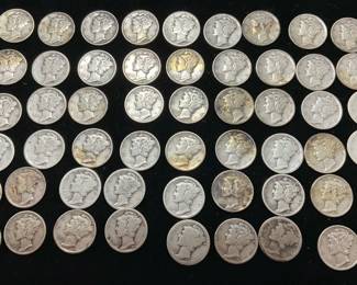 54 Mercury Dimes