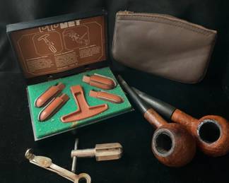 Briar Pipes From Israel, PIP NET Pipe Cleaning Kit, Tobacco Pouch 