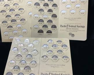 Three Pacific 1st Federal Savings Mercury Dime Coin Saver Books 