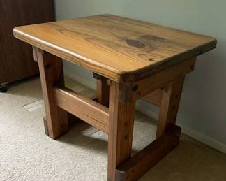 Small Sturdy Rustic Side Table 