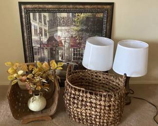 Firewood Basket, Table Lamps And More