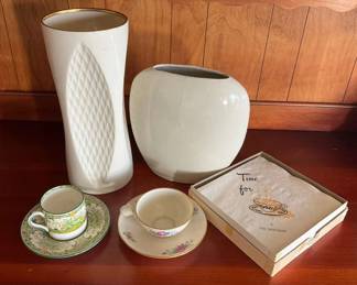Wedgwood, Lenox Demitasse Cup Saucer, Lenox Vase  More 