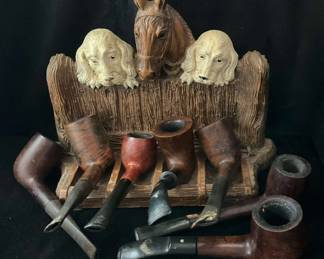 Bristol, Seville, Beefeater, Imerial, Mastercraft More Briar Pipes  Syroco Wood Holder