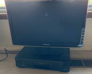 Small Samsung TV And Toshiba VCR