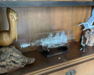 Cutty Sark Ship In A Bottle, Driftwood Art Other Collectibles