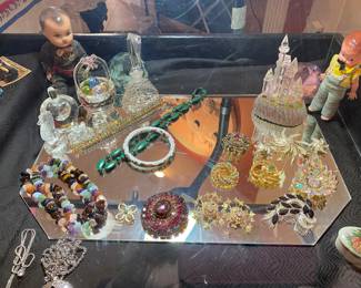 starting to put case together, Dolls, Costume Jewelry, Swarovski Crystal