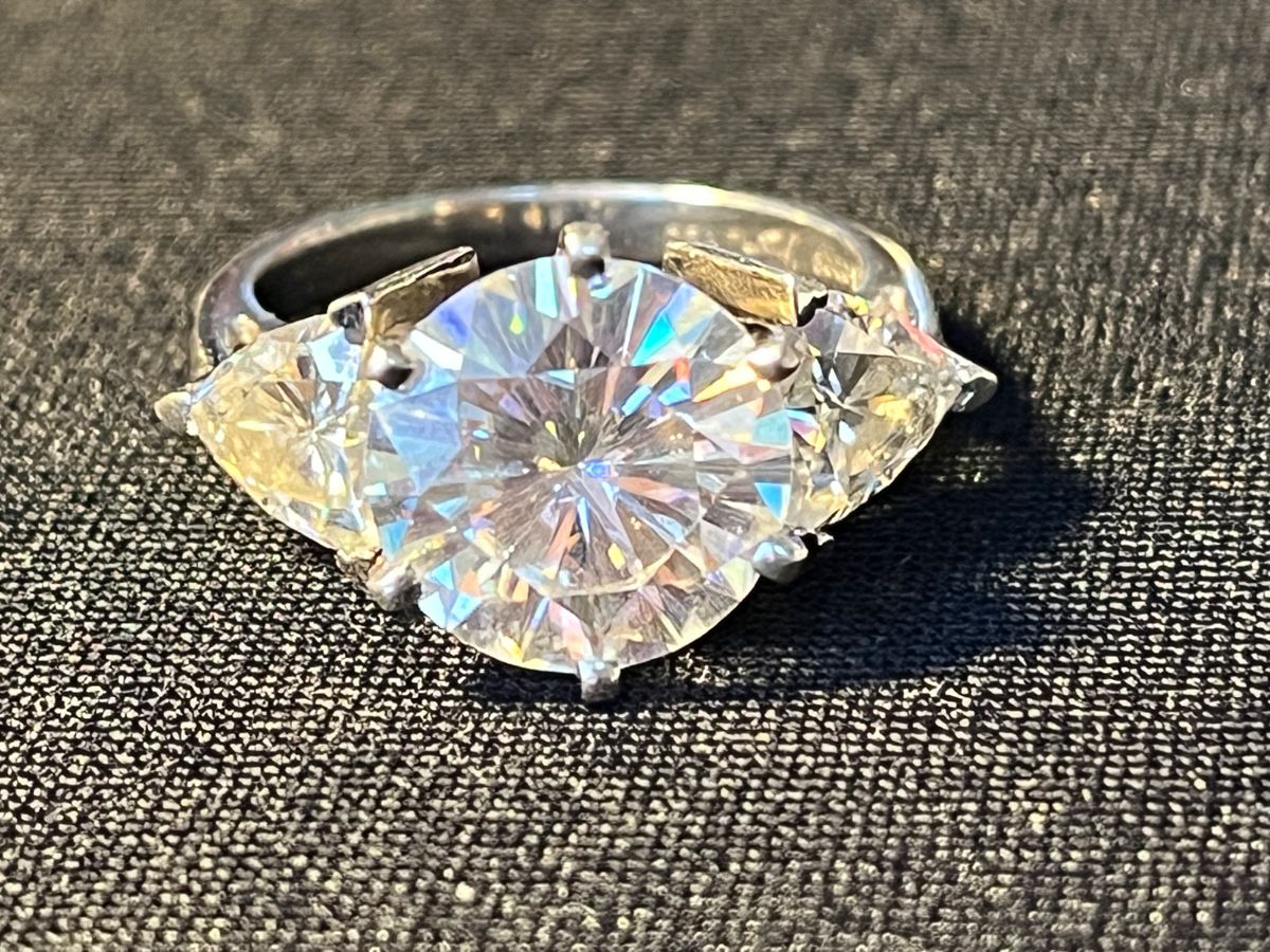 Platinum 6.13 CT Charles & Colvard Moissanite Ring