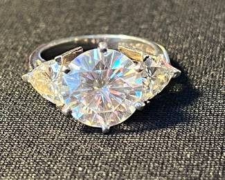 Platinum 6.13 CT Charles & Colvard Moissanite Ring